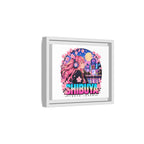 Shibuya Sky 4 City Pop Tokyo Anime Girl Matte Framed Canvas Print