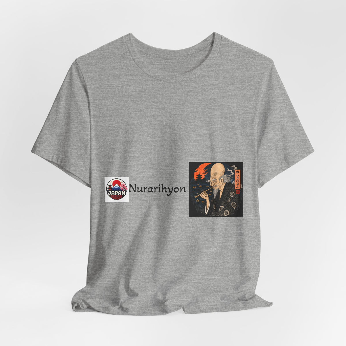 Nurarihyon Japanese Yokai Halloween Illustration Tee | NuraRihyon Ukiyo-e Art Shirt