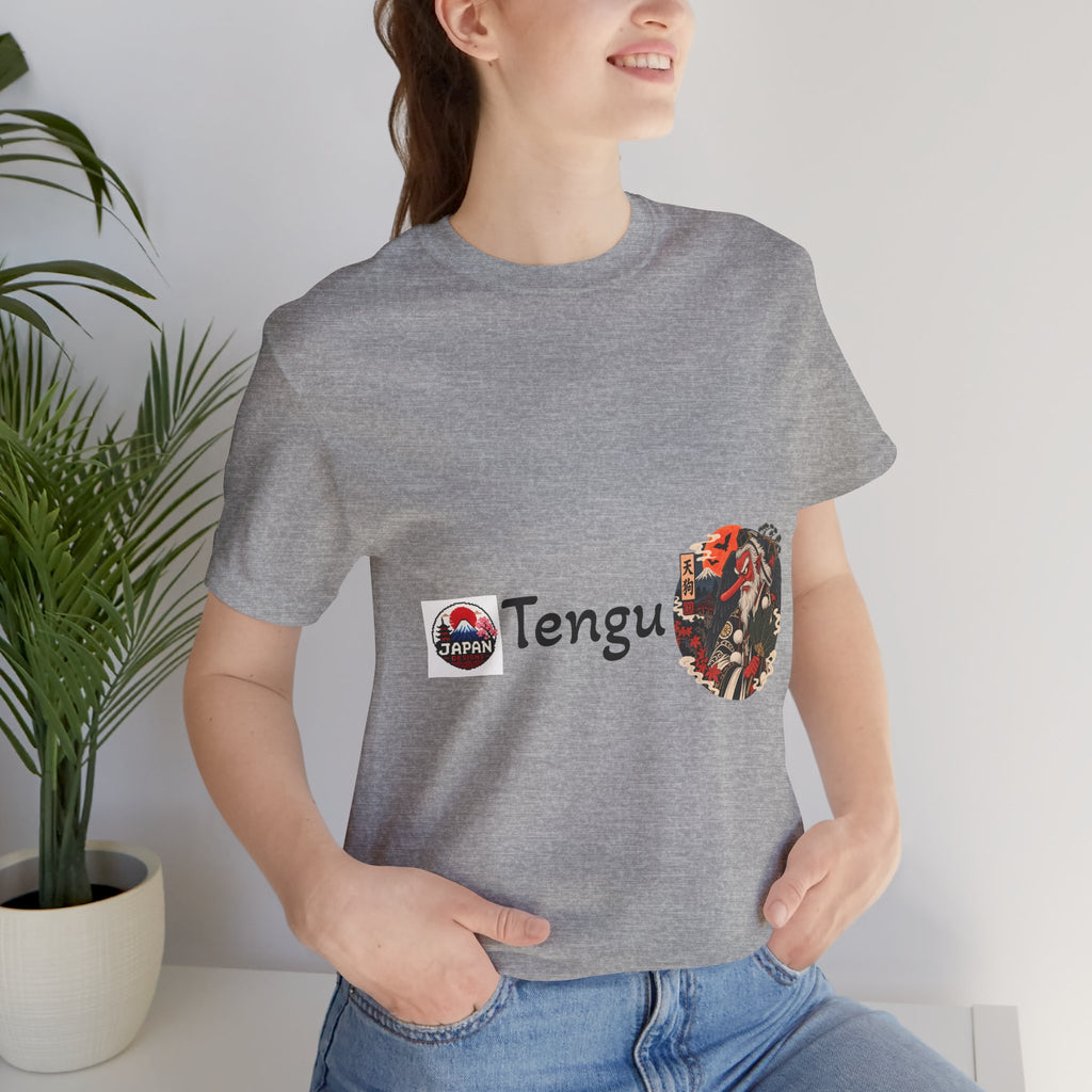 Tengu Japanese Yokai Halloween Mask Tee | Tengu Illustration T-Shirt
