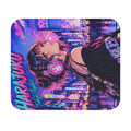 Harajuku Style 11 Neon City Anime Girl Mouse Pad — Retro Tokyo Anime Desk Mat