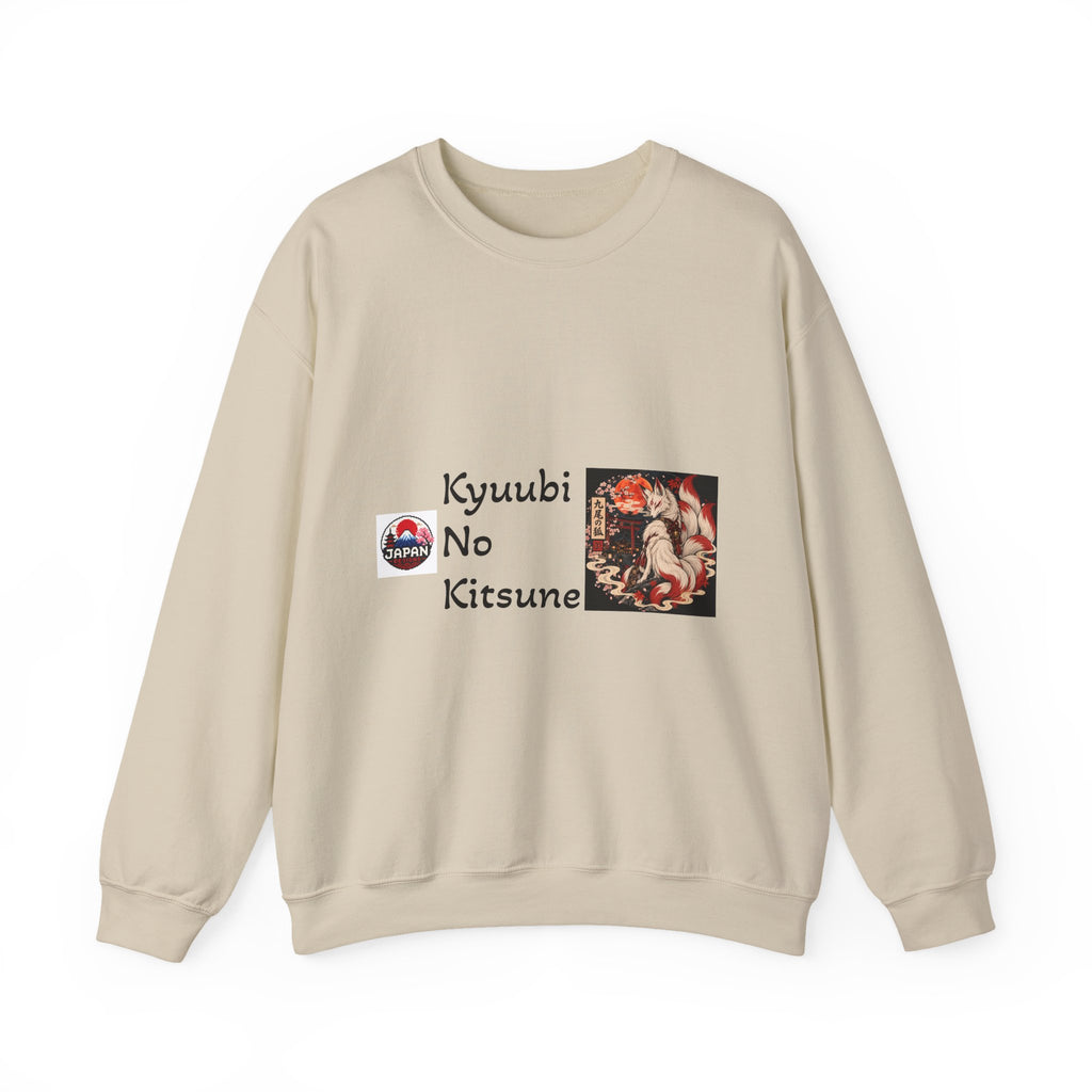 Kyuubi No Kitsune Yokai Halloween Crewneck Sweatshirt | Japanese Fox Spirit Graphic