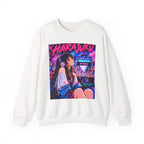Harajuku Style 5 Neon City Anime Girl Crewneck Sweatshirt — Tokyo Street Anime Graphic