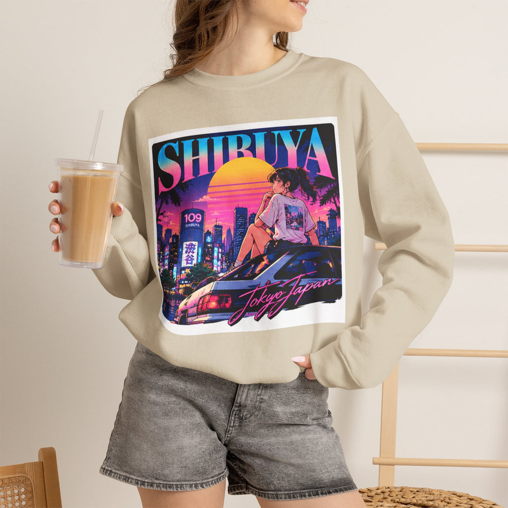 Shibuya Sky 6 Tokyo Neon Anime Crewneck Sweatshirt