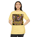 Anime Cyberpunk T‑Shirt —Yellow Akihabara Neon Girl Graphic