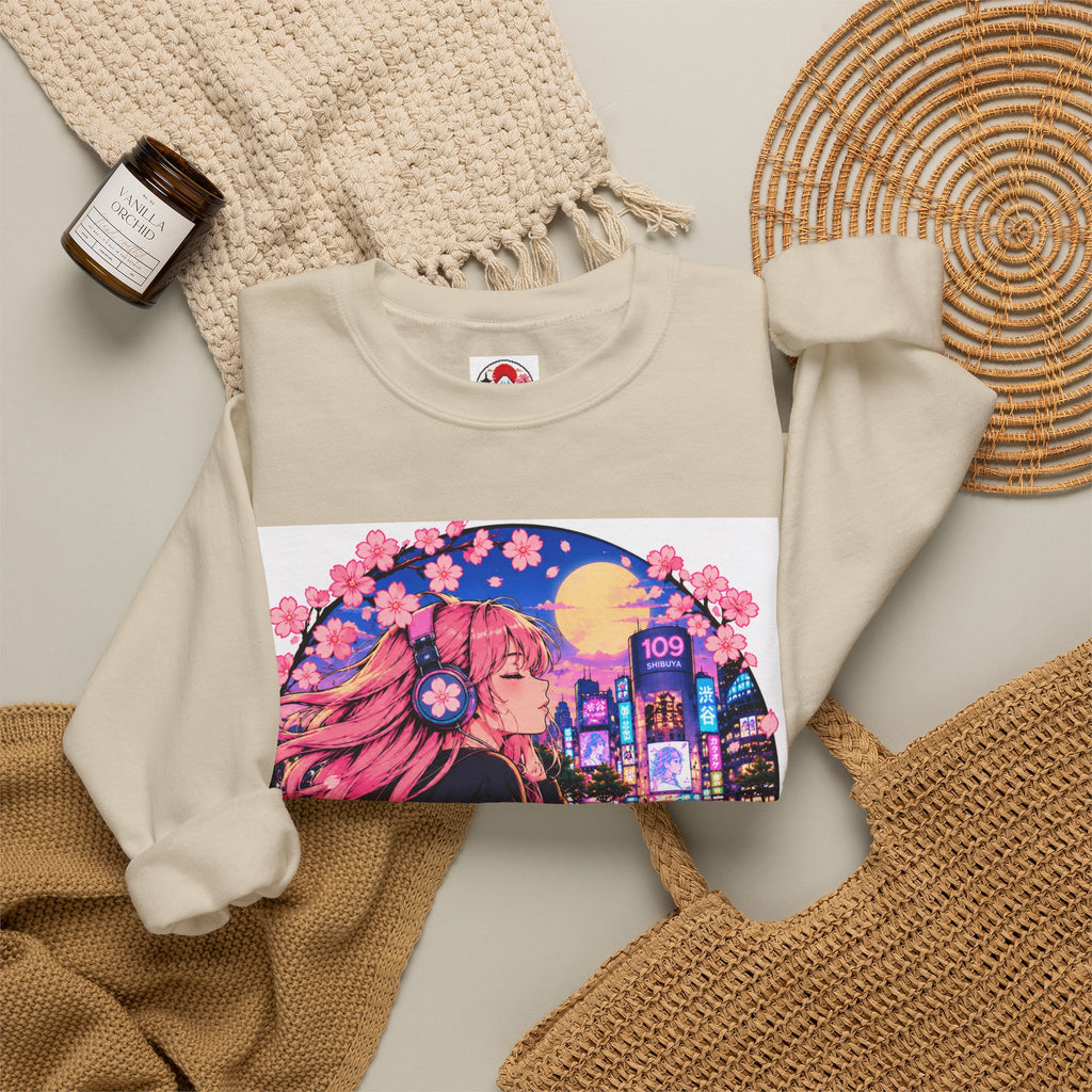 Shibuya Sky 4 Tokyo Neon Anime Crewneck Sweatshirt