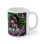 Akihabara Green Neon City Sniper Girl Mug 11oz Coffee Cup