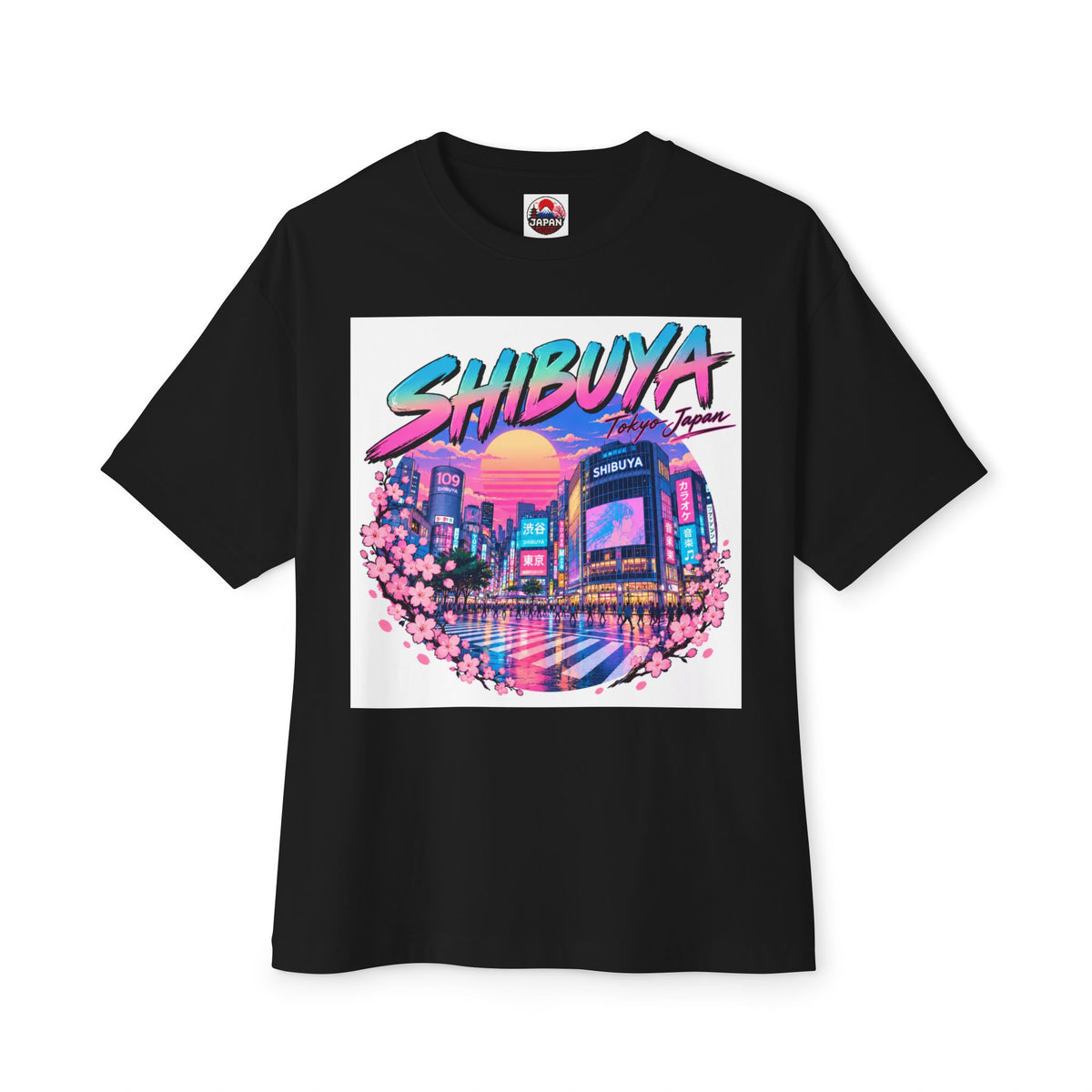 Shibuya Sky 0 Tokyo City Pop Neon Anime Tee — Retro Japanese Cityscape Graphic T-Shirt
