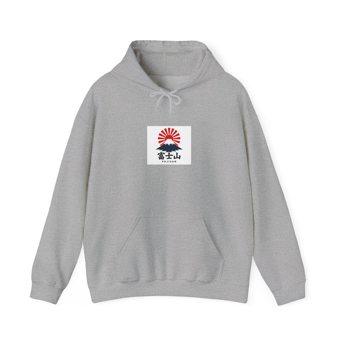 Rising Sun Mount Fuji Hoodie | Japanese Kanji Graphic
