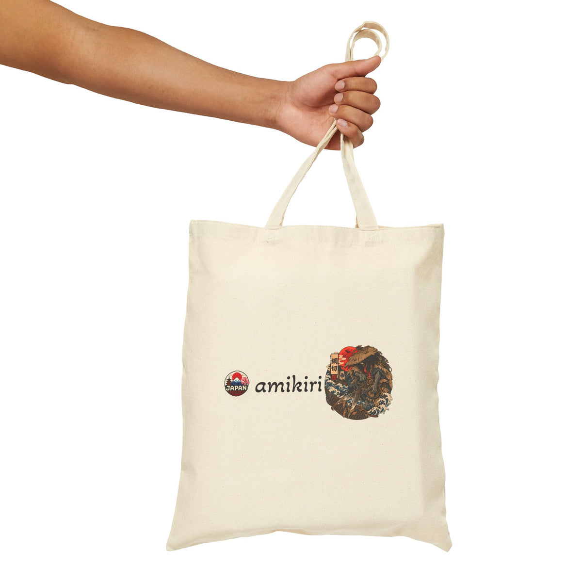 Amikiri Japanese Yokai Halloween Illustration Tote Bag | Cute Animal Canvas Shopper