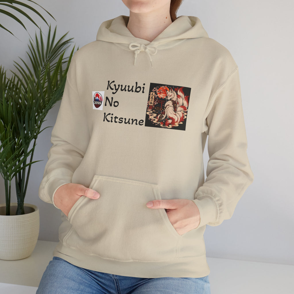 Japanese Fox Spirit Yokai Halloween Hoodie | Kyuubi No Kitsune Illustration