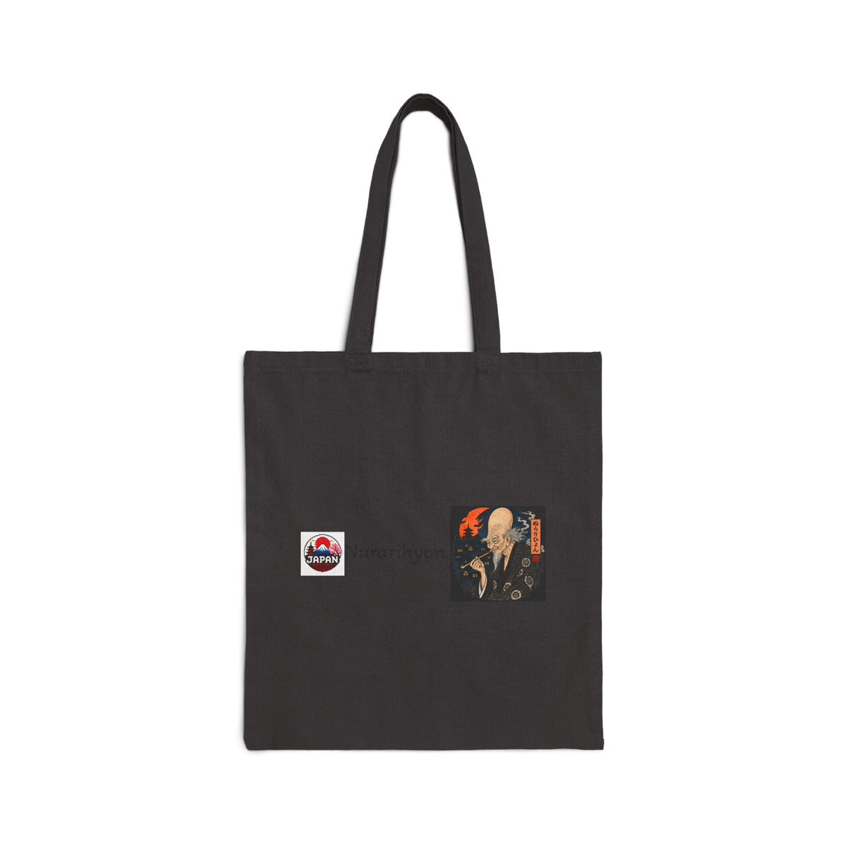 Nurarihyon Japanese Yokai Halloween Artwork Tote Bag | Vintage Bird Print, Canvas