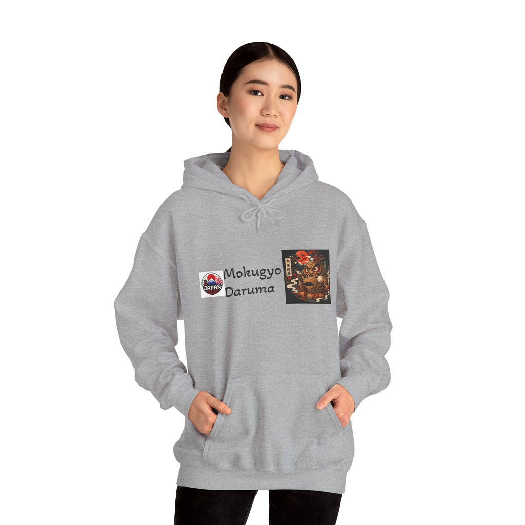Mokugyo Daruma Yokai Halloween Illustration Hoodie | Japanese Temple Drum Design
