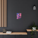 Harajuku Style 12 Neon City Tokyo Anime Girl Matte Canvas Wall Art