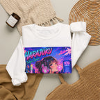 Harajuku Style 11 Neon City Anime Girl Crewneck Sweatshirt — Tokyo Street Anime Graphic