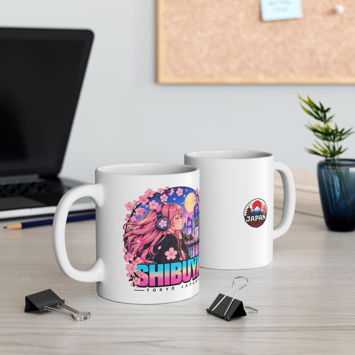 Shibuya Sky 4 Tokyo City Pop Night City Coffee Mug - Shibuya Neon Retro Vaporwave 11oz/15oz