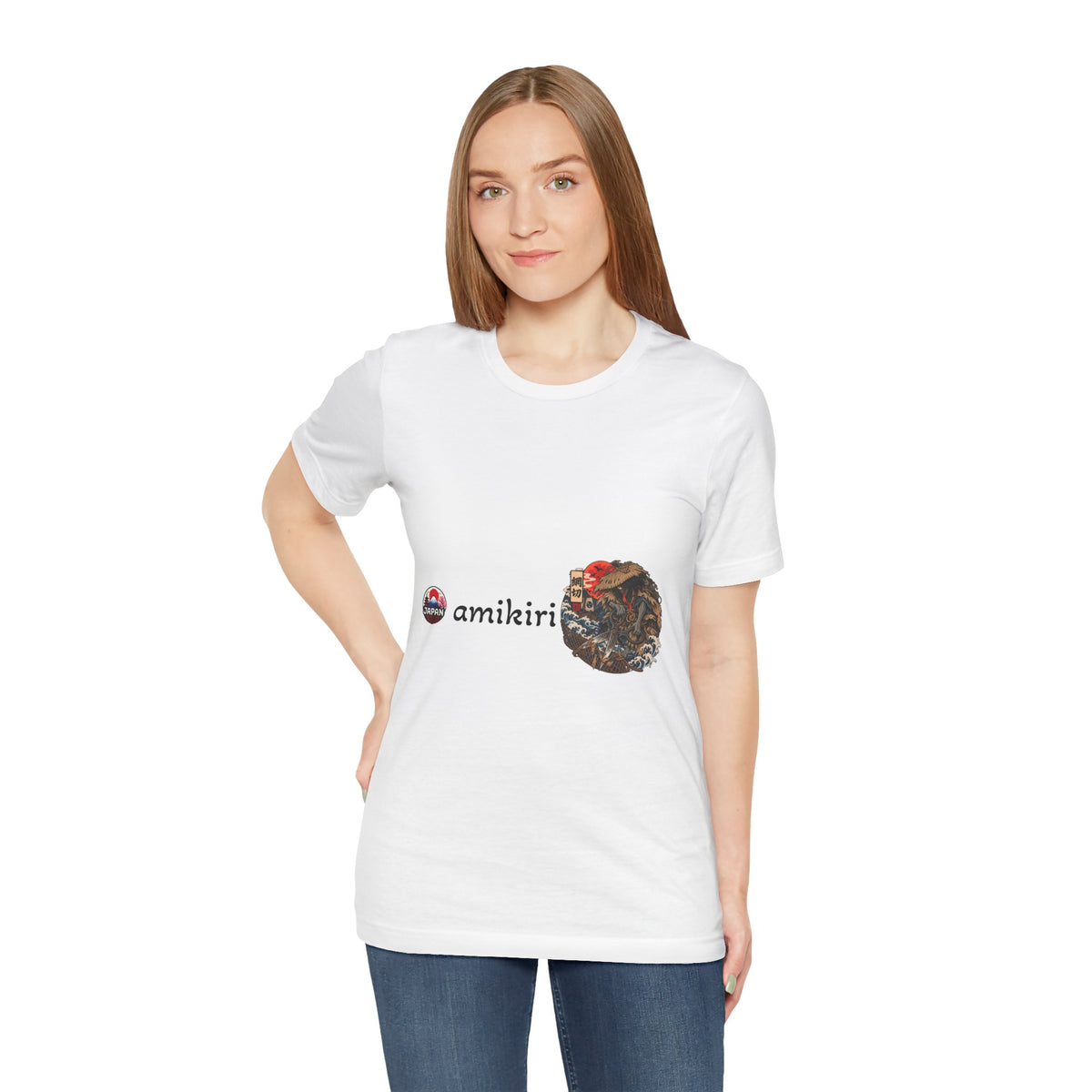 Amikiri yokai Halloween Logo Tee | Japanese Mask Illustration T-Shirt