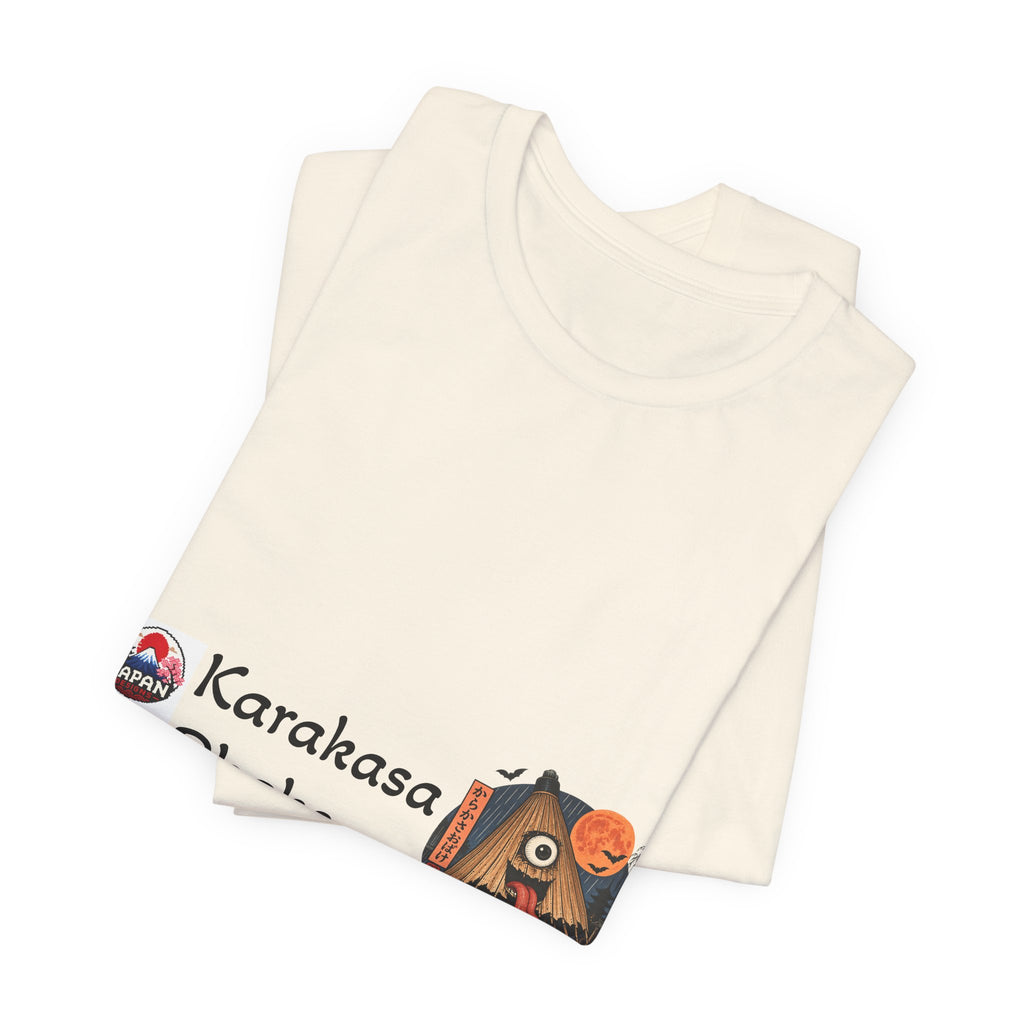 Karakasa Obake Halloween Illustration T-Shirt | Japanese Yokai Umbrella Design