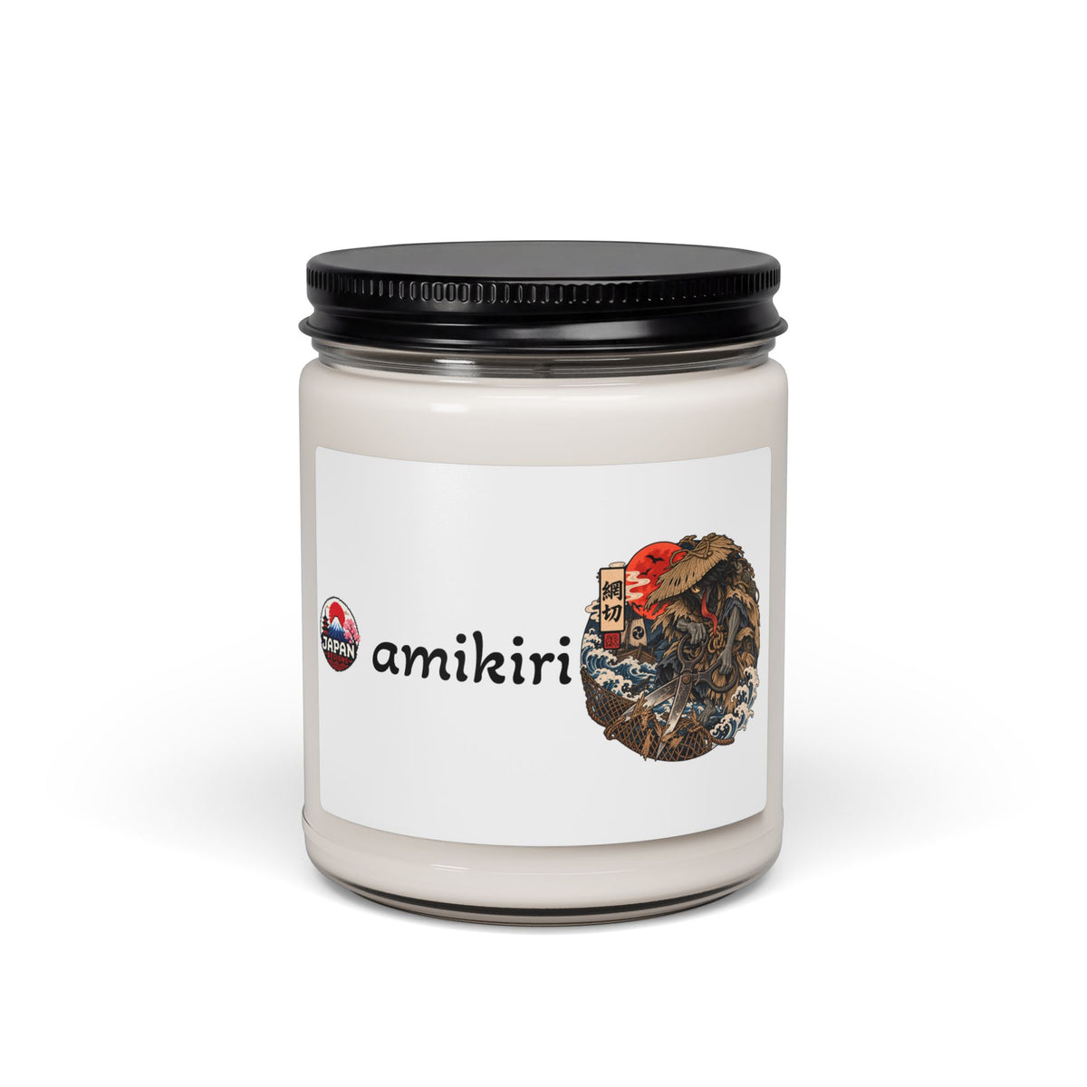 Amikiri Japanese Yokai Halloween Illustration Candle | 9oz Soy Jar