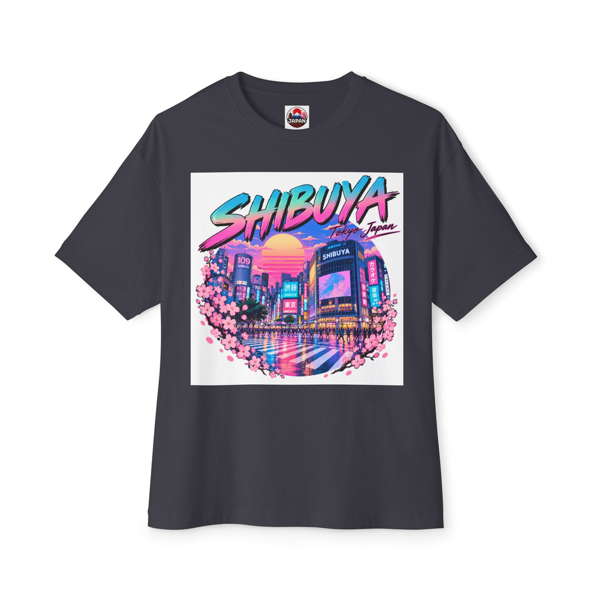 Shibuya Sky 0 Tokyo City Pop Neon Anime Tee — Retro Japanese Cityscape Graphic T-Shirt