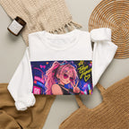 Harajuku Style 6 Neon City Anime Girl Crewneck Sweatshirt — Tokyo Street Anime Graphic