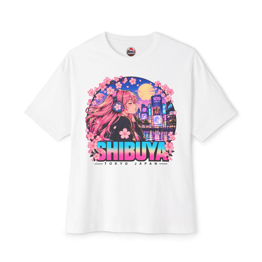 Shibuya Sky 4 Tokyo City Pop Neon Anime Tee — Retro Japanese Cityscape Graphic T-Shirt