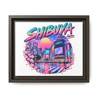 Shibuya Sky 0 City Pop Tokyo Anime Girl Matte Framed Canvas Print