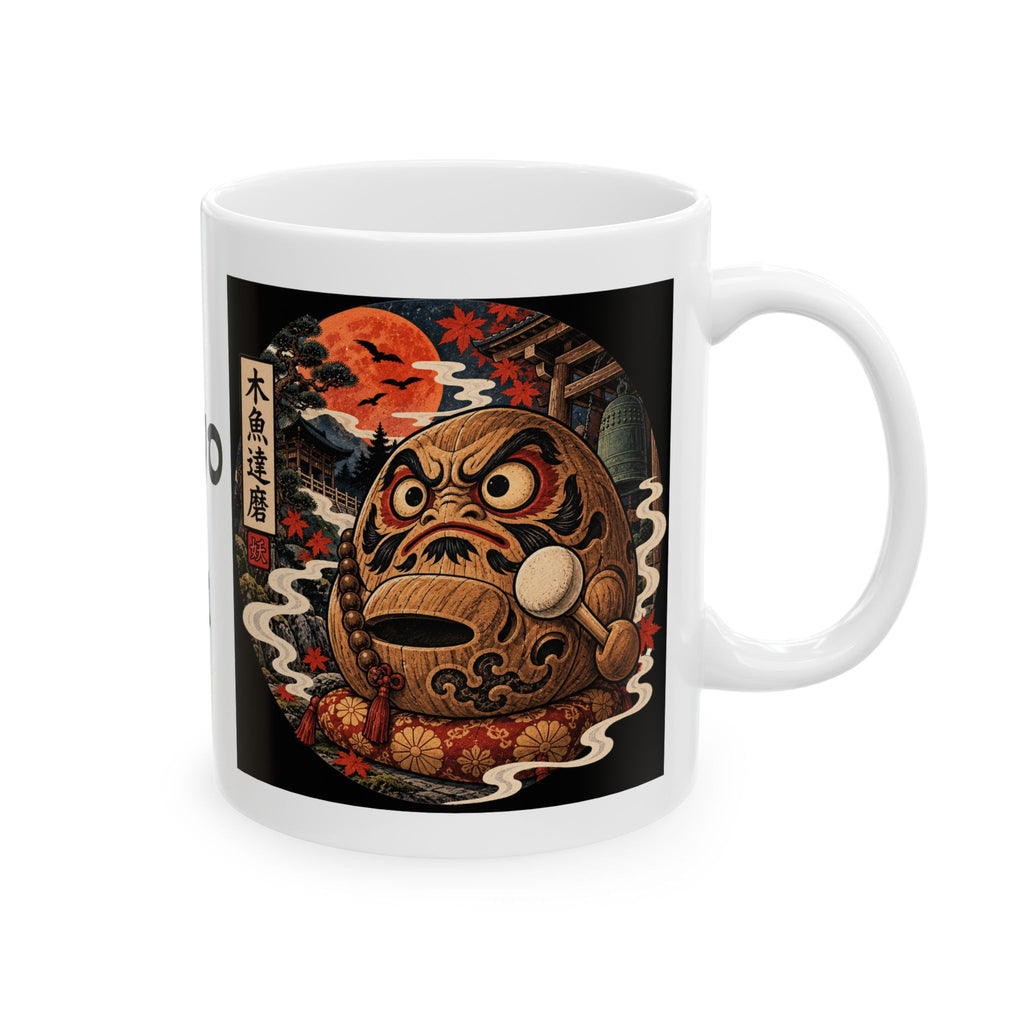 Daruma Japanese Yokai Halloween Illustration Mug | Ceramic 11oz 15oz