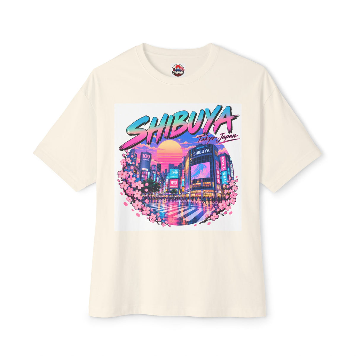 Shibuya Sky 0 Tokyo City Pop Neon Anime Tee — Retro Japanese Cityscape Graphic T-Shirt