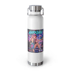 Harajuku Style 8 Neon City Anime Girl Water Bottle — 22oz Copper Vacuum Insulated