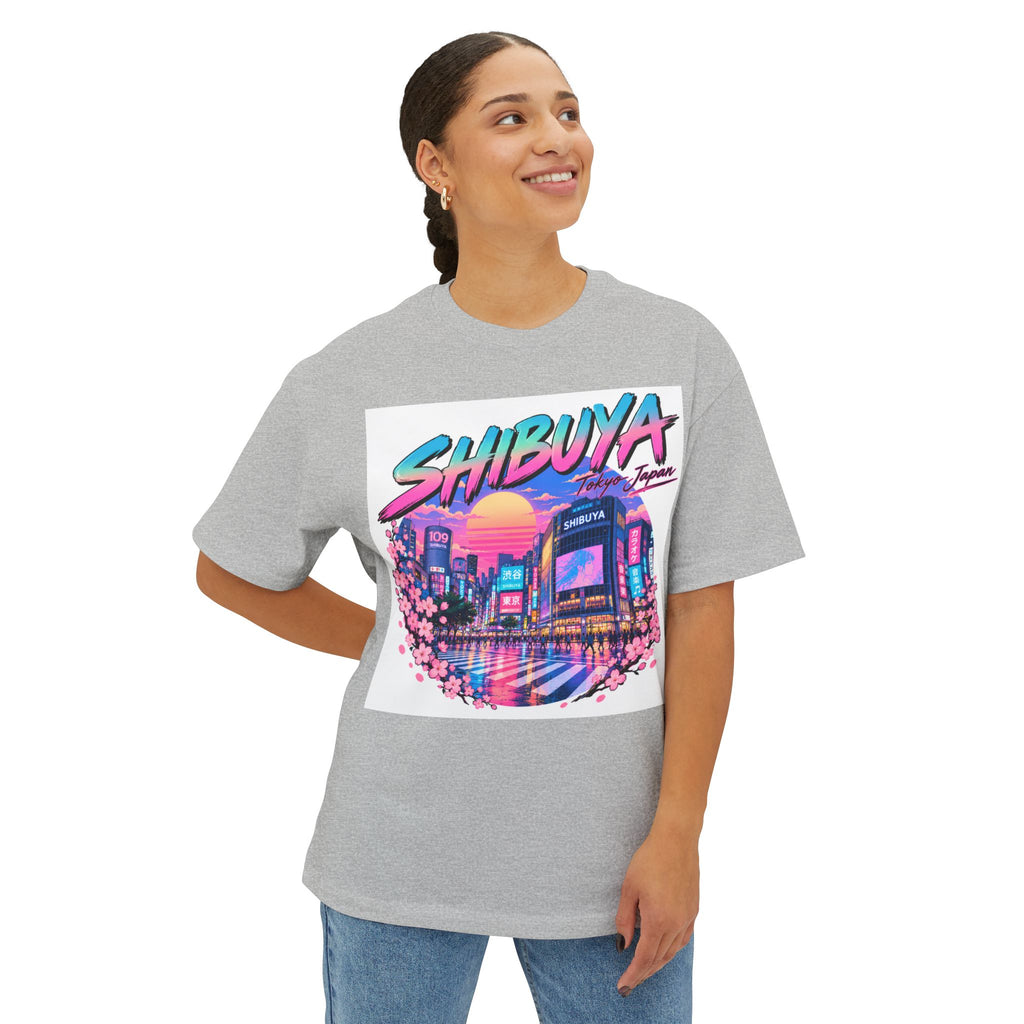 Shibuya Sky 0 Tokyo City Pop Neon Anime Tee — Retro Japanese Cityscape Graphic T-Shirt