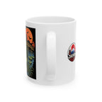 Kappa Japanese Yokai Halloween Retro Illustration Mug | Ceramic Coffee Cup, 11oz 15oz