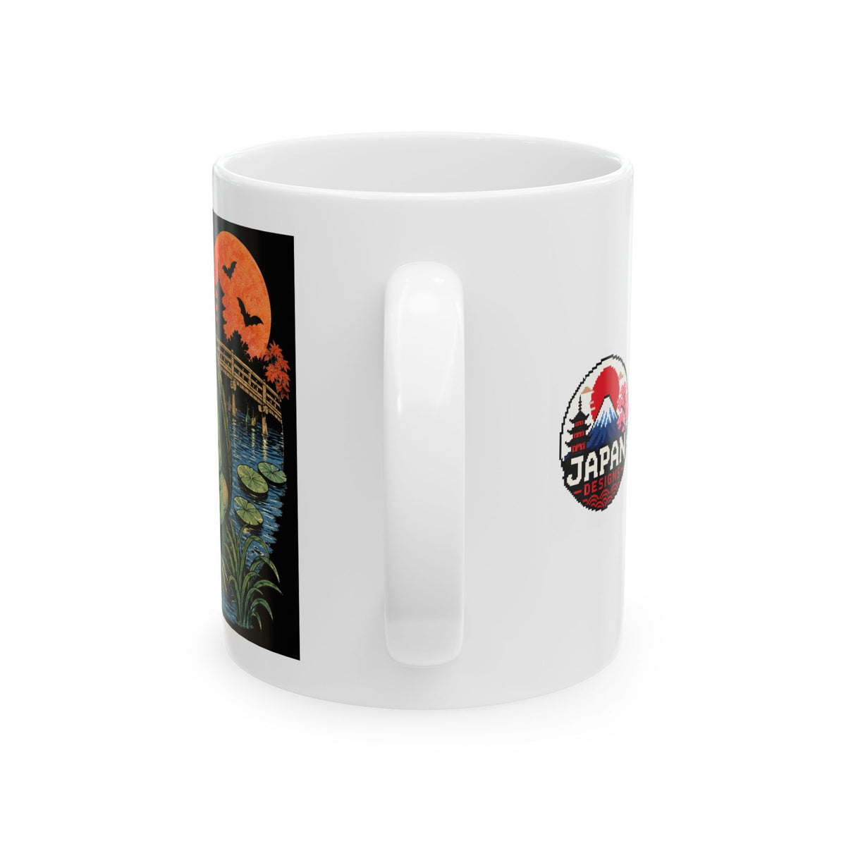 Kappa Japanese Yokai Halloween Retro Illustration Mug | Ceramic Coffee Cup, 11oz 15oz