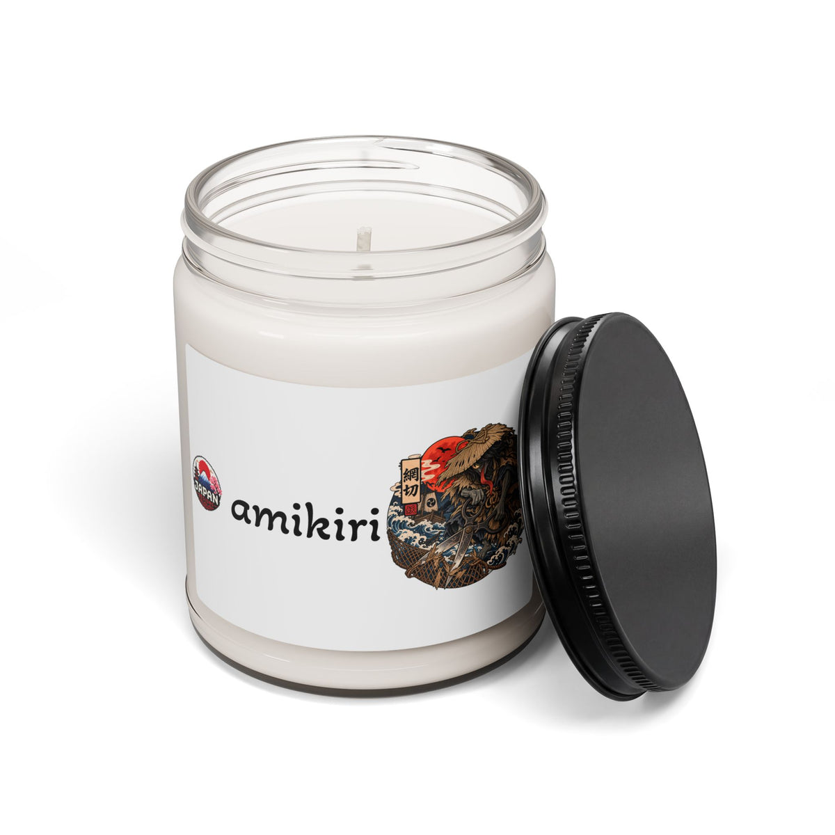 Amikiri Japanese Yokai Halloween Illustration Candle | 9oz Soy Jar
