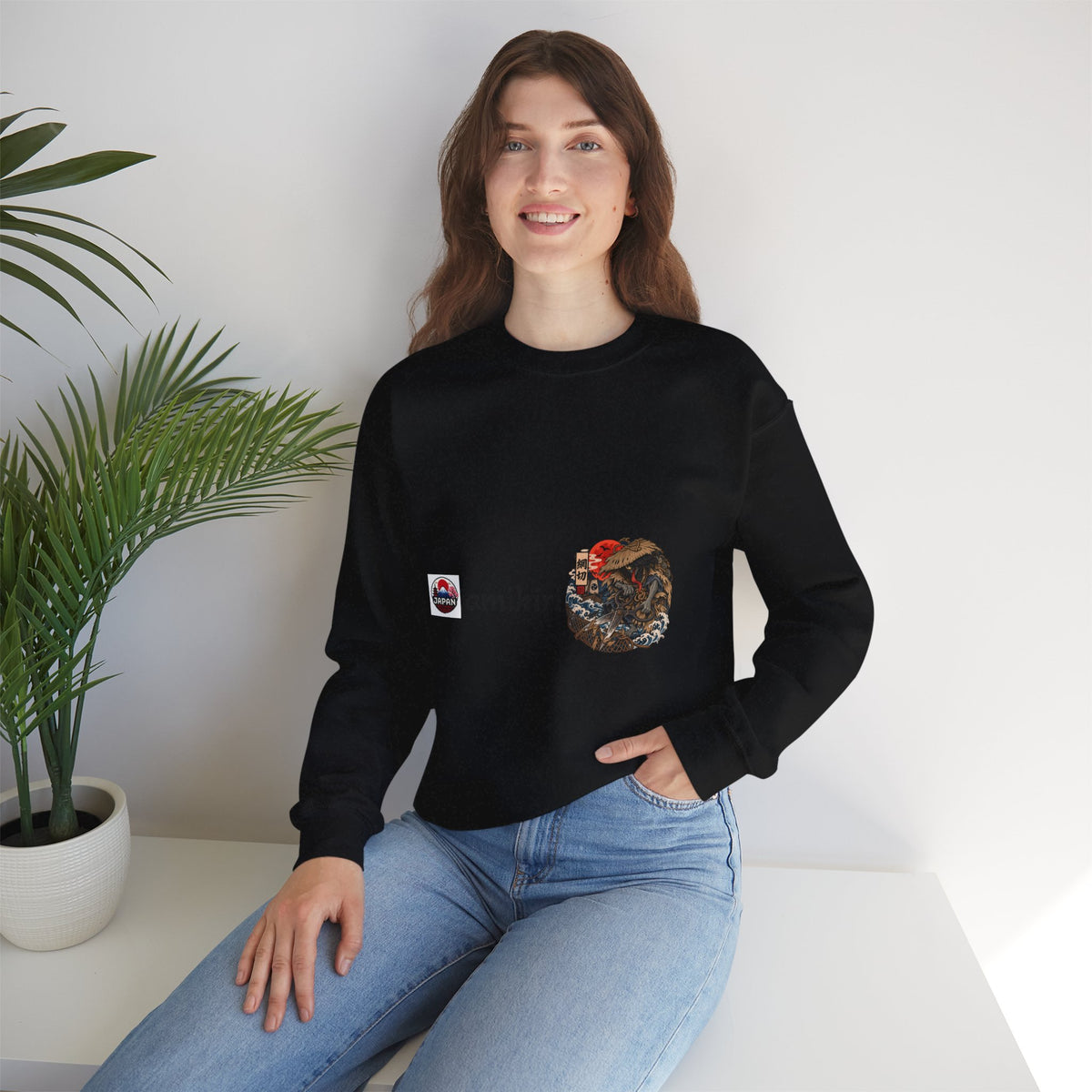 Amikiri Japanese Yokai Halloween Graphic Sweatshirt | Japanese Monster Illustration
