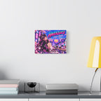 Harajuku Style 13 Neon City Tokyo Anime Girl Matte Canvas Wall Art