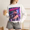 Harajuku Style 8 Neon City Anime Girl Crewneck Sweatshirt — Tokyo Street Anime Graphic