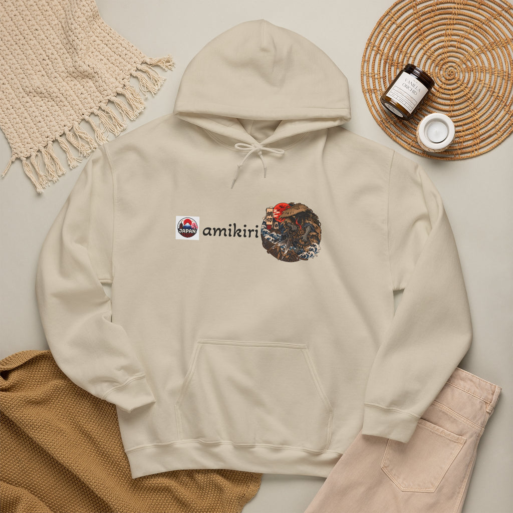 Amikiri Japanese Yokai Halloween Illustration Hoodie | Japanese Yokai monster Emblem