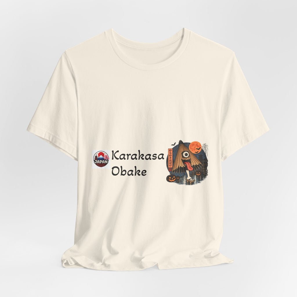 Karakasa Obake Halloween Illustration T-Shirt | Japanese Yokai Umbrella Design
