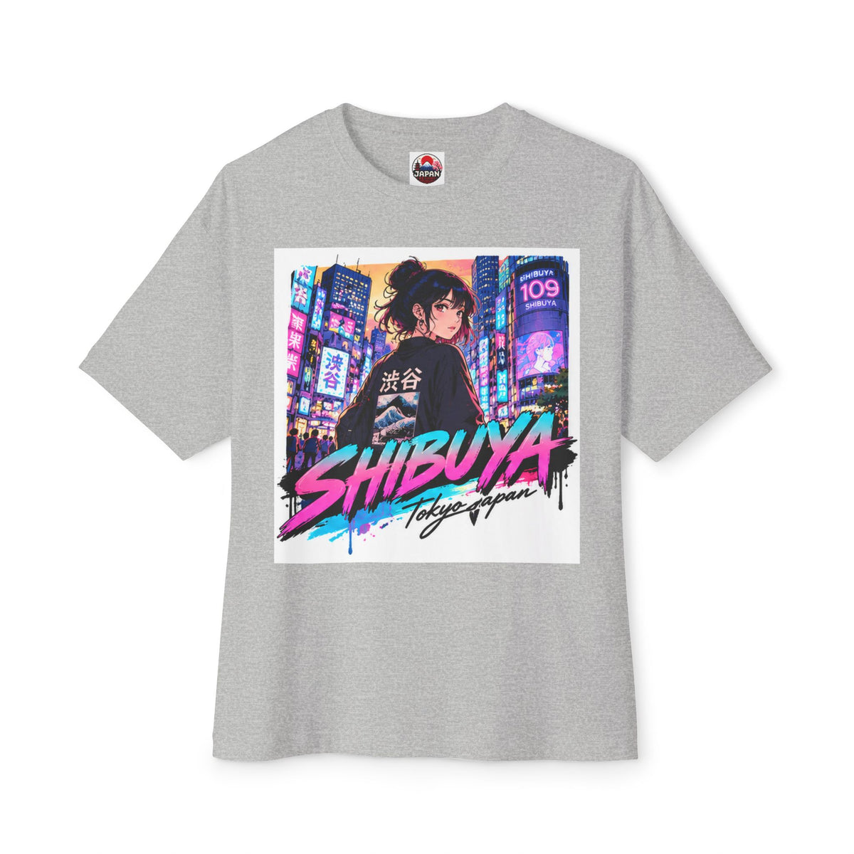 Shibuya Sky 4 Tokyo City Pop Neon Anime Tee — Retro Japanese Cityscape Graphic T-Shirt