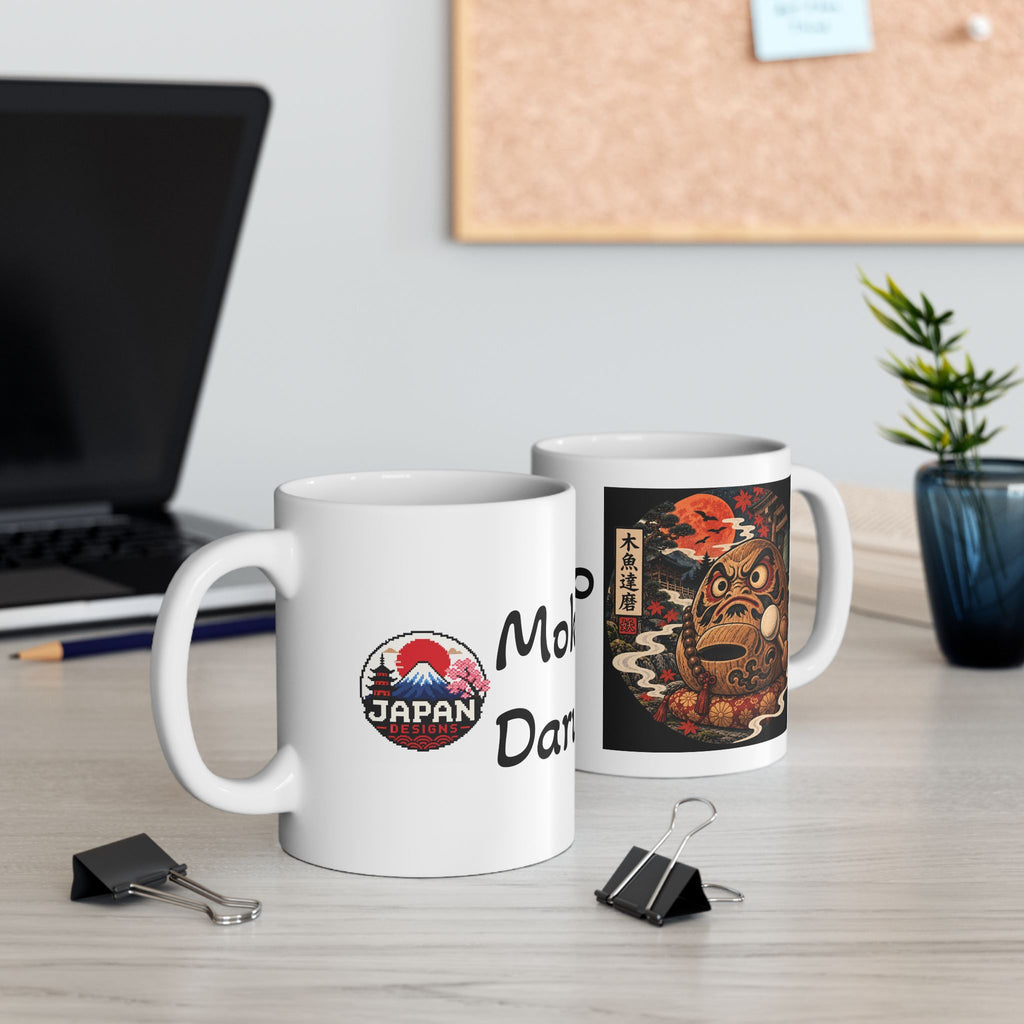 Daruma Japanese Yokai Halloween Illustration Mug | Ceramic 11oz 15oz