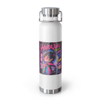 Harajuku Style 7 Neon City Anime Girl Water Bottle — 22oz Copper Vacuum Insulated