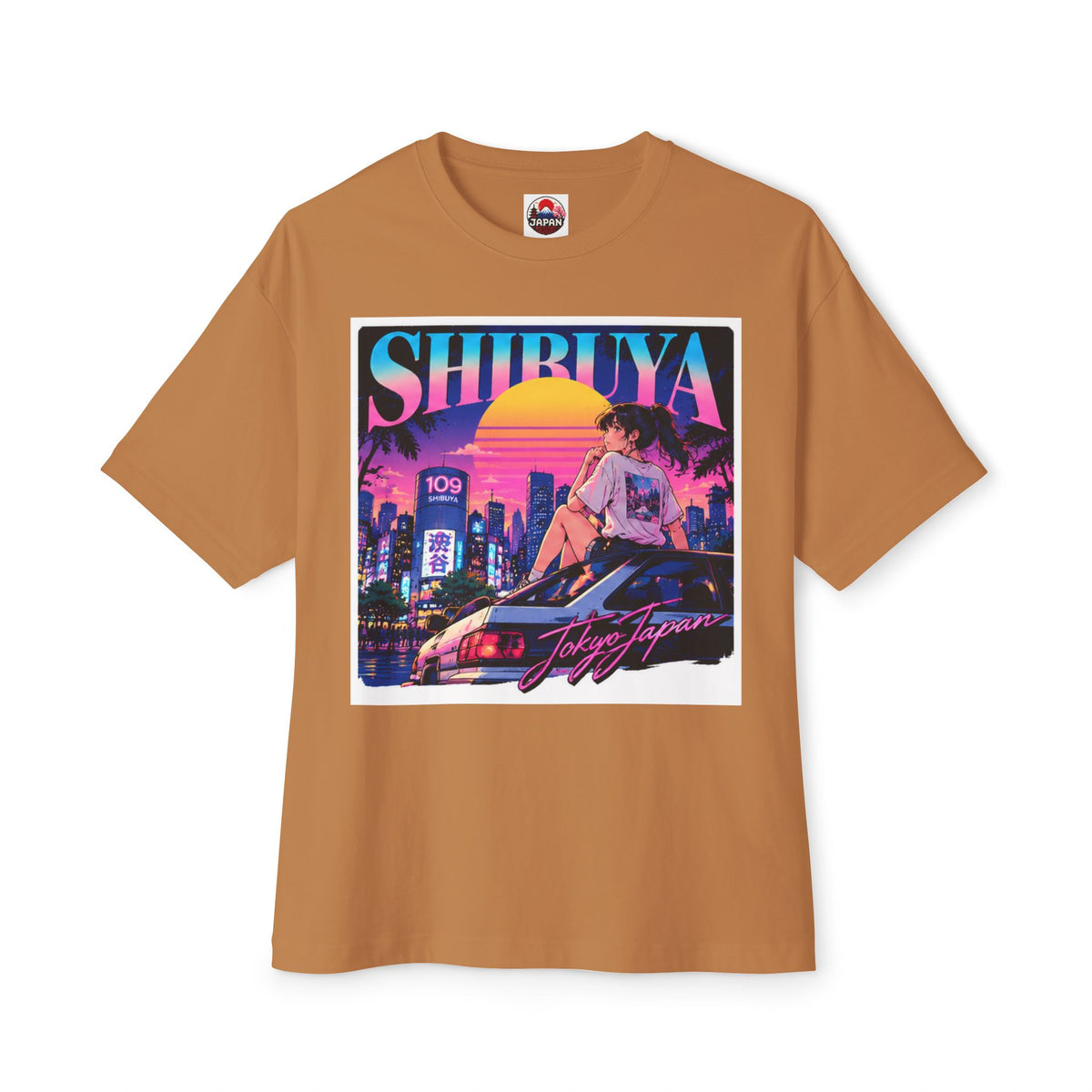 Shibuya Sky 6 Tokyo City Pop Neon Anime Tee — Retro Japanese Cityscape Graphic T-Shirt
