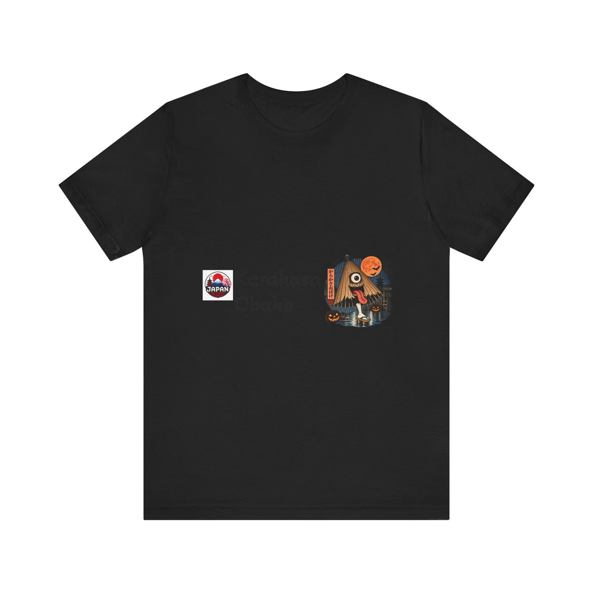 Karakasa Obake Halloween Illustration T-Shirt | Japanese Yokai Umbrella Design