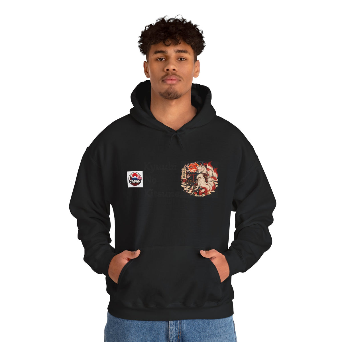 Japanese Fox Spirit Yokai Halloween Hoodie | Kyuubi No Kitsune Illustration