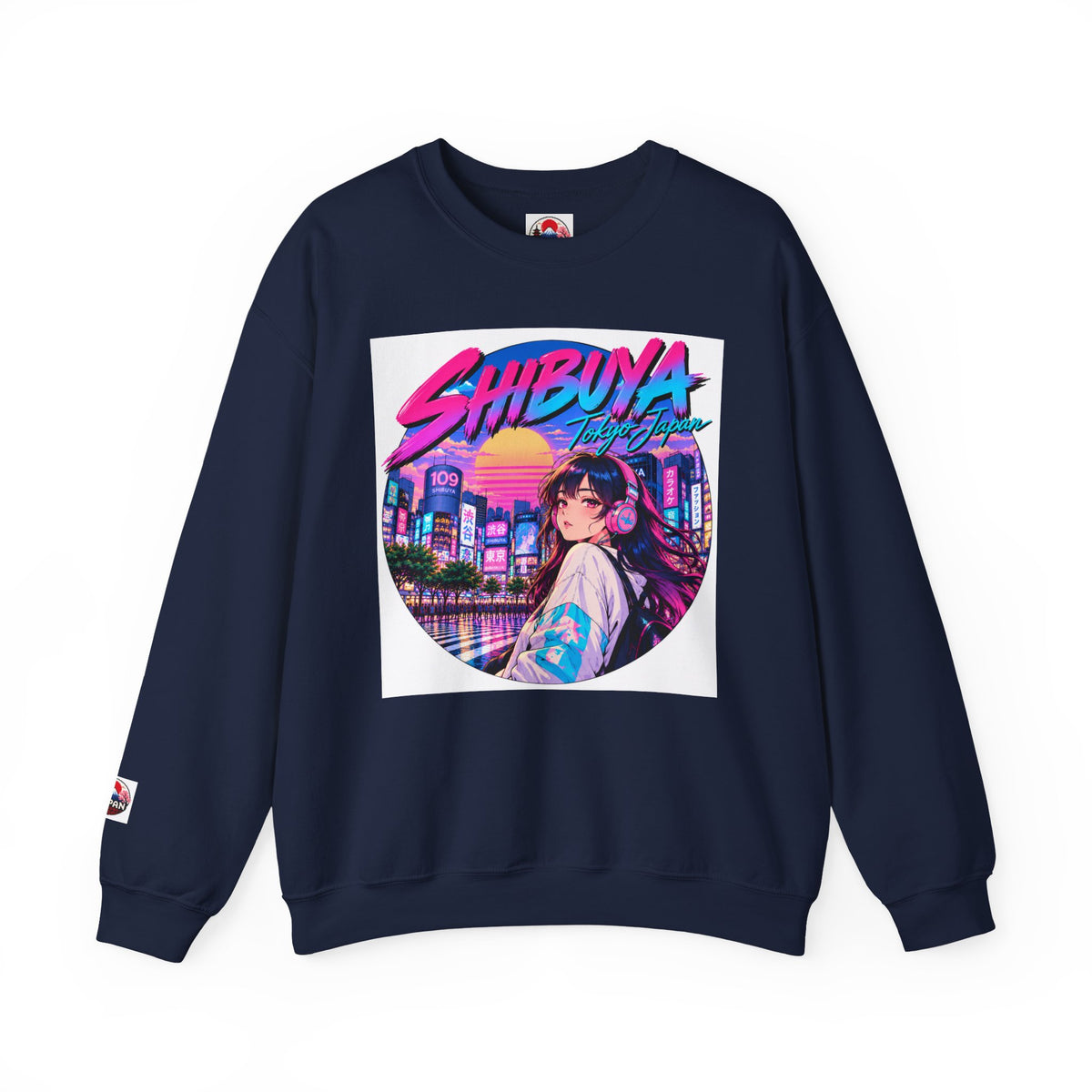 Shibuya Sky 1 City Pop Neon Anime Crewneck Sweatshirt