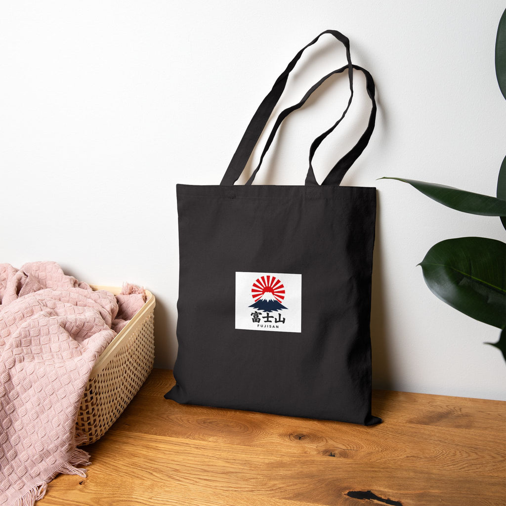 Mount Fuji Rising Sun tote bag | Japanese kanji design