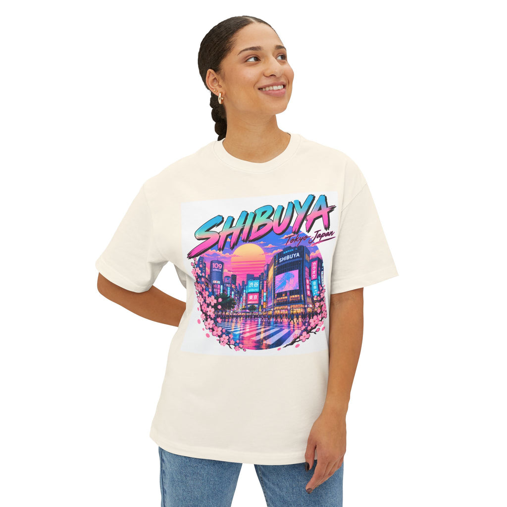 Shibuya Sky 0 Tokyo City Pop Neon Anime Tee — Retro Japanese Cityscape Graphic T-Shirt