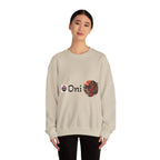 Oni Japanese Demon Yokai Halloween Illustration Sweatshirt | Mythical Yokai Crewneck