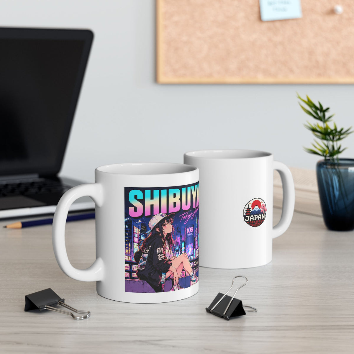 Shibuya Sky 3 Tokyo City Pop Night City Coffee Mug - Shibuya Neon Retro Vaporwave 11oz/15oz