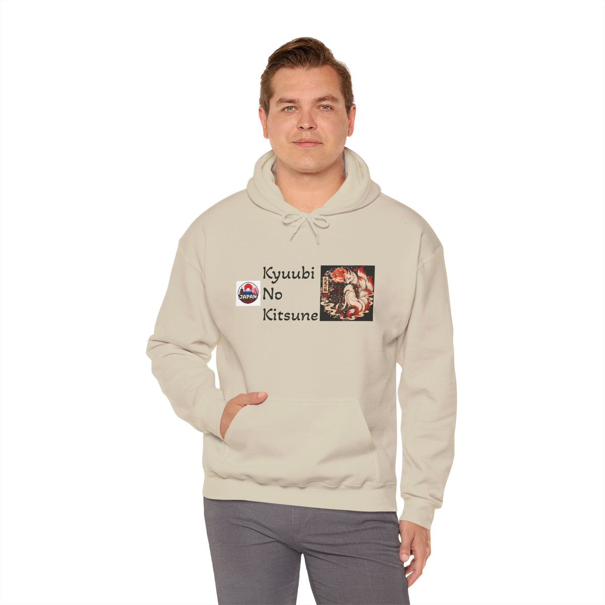 Japanese Fox Spirit Yokai Halloween Hoodie | Kyuubi No Kitsune Illustration